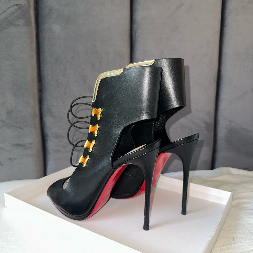 Black and Red High Heel Ankle Christian louboutin